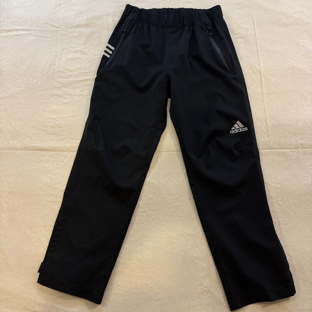 adidas Golf ClimaProof Rain Pants Mens M Black Waterproof Shell CY7441 Windproof